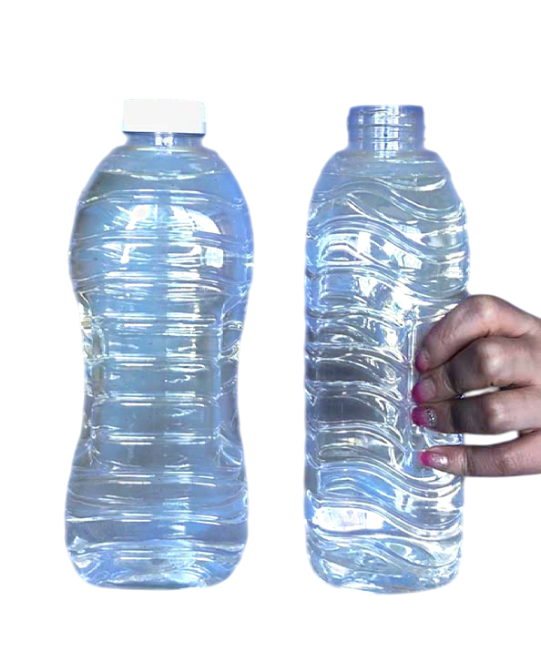 Botella PET 1L Boca 38 con Agarre sin Tapa | Diseño Ergonómico para Bebidas