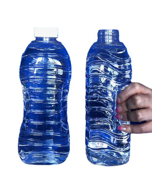 Botella PET 1 Litro Boca 38 con Agarre sin Tapa | Envase Resistente y Reutilizable