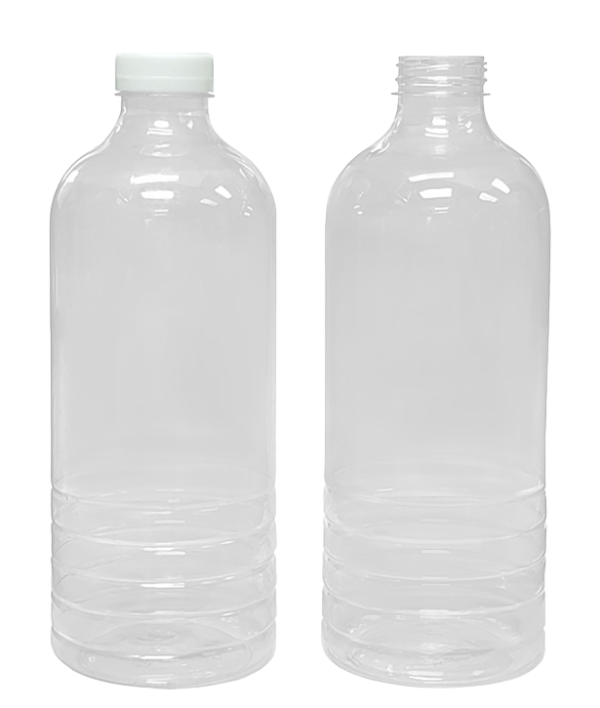Botella PET 1.5 Litros Boca 38 Redonda Lisa con Raya sin Tapa | Uso Alimenticio