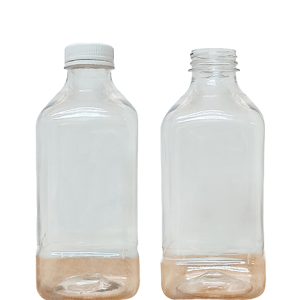 Botella PET 500 cc Boca 38 Cuadrada Jugo Natural de Fruta sin Tapa