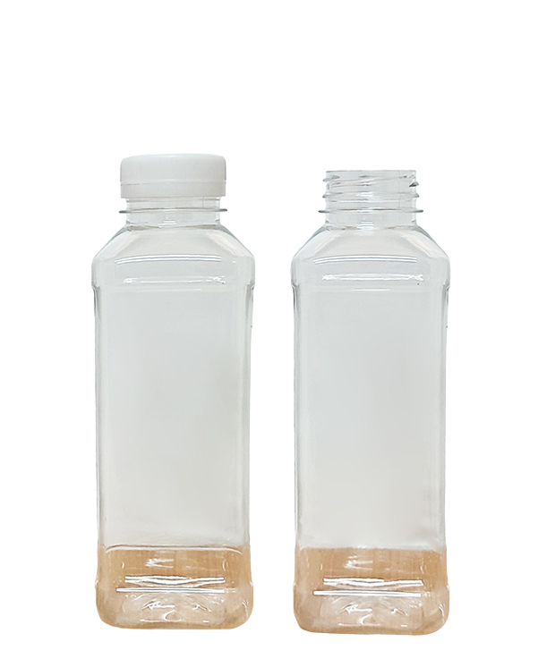 Botella PET 500 cc Boca 38 Cuadrada Lisa Larga para Jugo sin Tapa