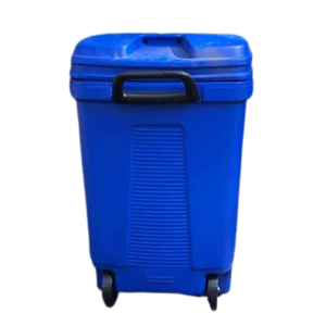 Basurero Tarro Rectangular con Ruedas 120L | Fácil Transporte