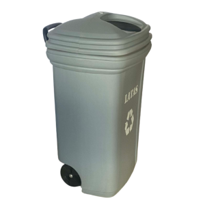 Basurero Tarro 120L Cuadrado con Ruedas | Diseño Funcional