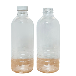 Botella PET 1L Boca 38 Redonda Lisa Raya sin Tapa | Envase Ligero y Funcional