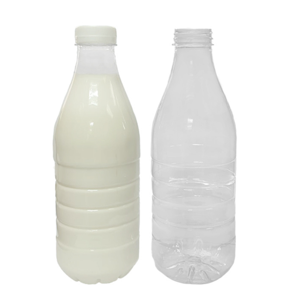 Botella PET 1L Boca 38 Redonda Leche sin Tapa | Alta Calidad para Productos Lácteos