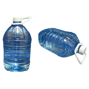 Botella PET 5L Azulina Rectangular (Mod. Ind. ET) | Resistente y Funcional